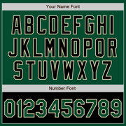 Custom Kelly Green Black-Cream Bomber Varsity Letterman Two Tone Zipper Jacket