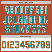 Custom Texas Orange Teal-White Bomber Varsity Letterman Two Tone Zipper Jacket