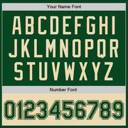 Custom Green Cream Bomber Varsity Letterman Two Tone Zipper Jacket