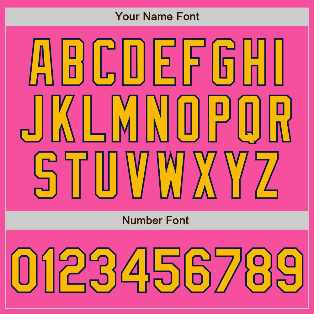 Custom Pink Gold-Navy Bomber Full-Snap Varsity Letterman Jacket