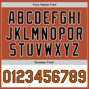 Custom Texas Orange Black-White Bomber Varsity Letterman Two Tone Zipper Jacket