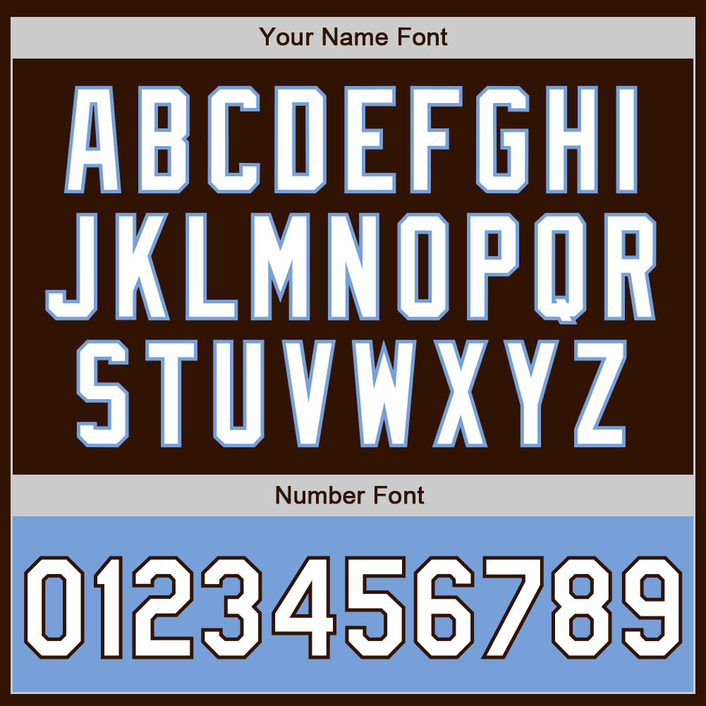 Custom Brown White-Light Blue Bomber Varsity Letterman Two Tone Zipper Jacket