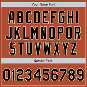 Custom Texas Orange Black-Cream Bomber Varsity Letterman Zipper Jacket