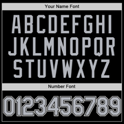 Custom Black Gray-White Bomber Full-Snap Varsity Letterman Two Tone Lapel Collar Byron Jacket