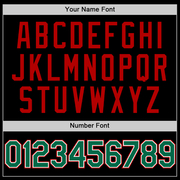 Custom Black Kelly Green-Red Bomber Full-Snap Varsity Letterman Two Tone Lapel Collar Byron Jacket