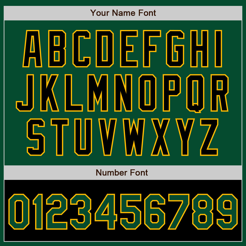 Custom Kelly Green Black-Gold Bomber Varsity Letterman Two Tone Zipper Jacket