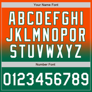 Custom Orange White-Kelly Green Bomber Full-Snap Varsity Letterman Fade Fashion Jacket