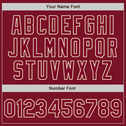 Custom Crimson Maroon-Cream Bomber Full-Snap Varsity Letterman Split Fashion Jacket