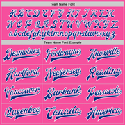 Custom Pink Royal-White Bomber Full-Snap Varsity Letterman Jacket