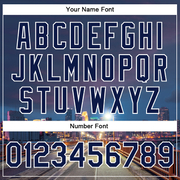 Custom Navy White Minneapolis Minnesota City Edition 3D Bomber Full-Snap Varsity Letterman Jacket