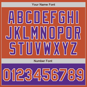 Custom Texas Orange White-Purple Bomber Varsity Letterman Two Tone Zipper Jacket