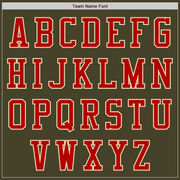 Custom Olive Red-Cream Bomber Varsity Letterman Salute To Service Zipper Jacket