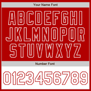 Custom Red White Bomber Varsity Letterman Two Tone Zipper Jacket