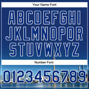 Custom Royal White Toronto Ontario City Edition 3D Bomber Full-Snap Varsity Letterman Jacket