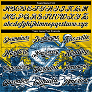 Custom Gold Black-White Marlin Fish Fishing 3D Bomber Full-Snap Varsity Letterman Hoodie Jacket