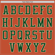 Custom Texas Orange Cream-Green Bomber Varsity Letterman Two Tone Zipper Jacket