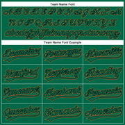 Custom Kelly Green Kelly Green Black-Old Gold Performance Vapor Golf Polo Shirt