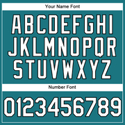 Custom Teal White-Black Performance Vapor Golf Polo Shirt