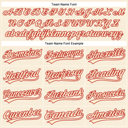 Custom Cream Red Performance Vapor Golf Polo Shirt