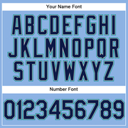 Custom Light Blue Navy Gray-Teal Performance Vapor Golf Polo Shirt