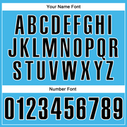 Custom Sky Blue Black-White 3D Bowling Tattoos Performance Polo Shirt