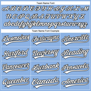 Custom Light Blue White-Black Performance Vapor Golf Polo Shirt