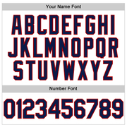 Custom White Navy-Red Performance Vapor Golf Polo Shirt