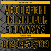 Custom Black Yellow 3D Pattern Design Billiards Performance Polo Shirt