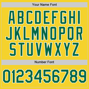 Custom Yellow Kelly Green-White Performance Vapor Golf Polo Shirt