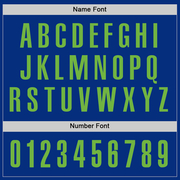 Custom Royal Neon Green Performance Golf Polo Shirt