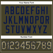 Custom Olive Camo-Navy Performance Vapor Salute To Service Golf Polo Shirt