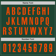 Custom Green Orange Performance Golf Polo Shirt