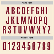 Custom Cream Crimson Performance Golf Polo Shirt