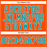 Custom Orange Teal-White Performance Vapor Golf Polo Shirt