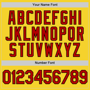 Custom Yellow Red-Black Performance Vapor Golf Polo Shirt