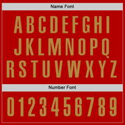 Custom Red Old Gold Performance Golf Polo Shirt