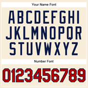 Custom Cream Red-Navy Performance Vapor Golf Polo Shirt