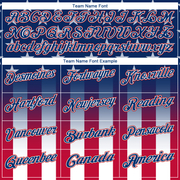 Custom Blue Red-White 3D American Flag Performance Golf Polo Shirt