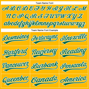 Custom Gold Kelly Green-White Performance Vapor Golf Polo Shirt