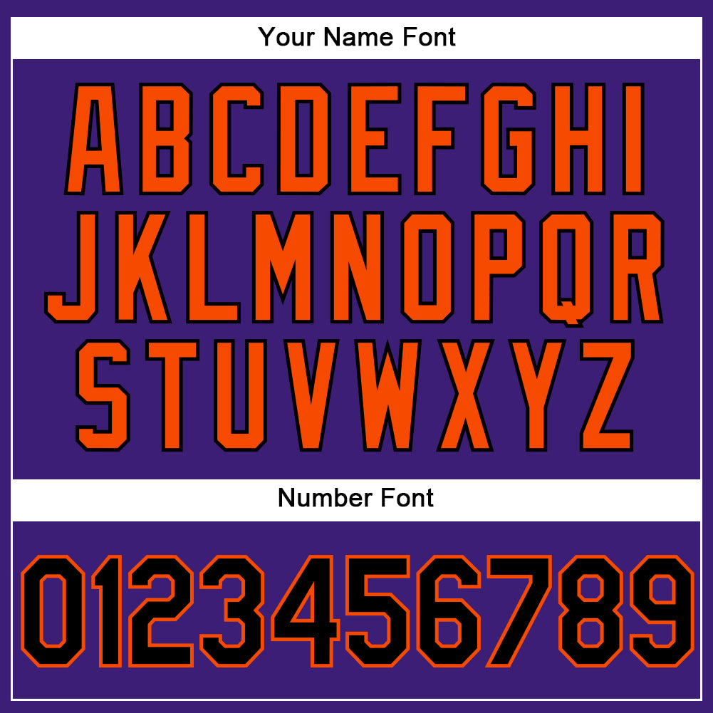 Custom Purple Black-Orange Performance Vapor Golf Polo Shirt