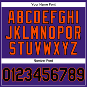 Custom Purple Black-Orange Performance Vapor Golf Polo Shirt