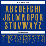 Custom Royal Old Gold Performance Vapor Golf Polo Shirt