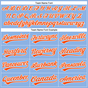 Custom Light Blue Orange-White Performance Vapor Golf Polo Shirt