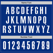 Custom Royal White Performance Golf Polo Shirt