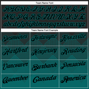 Custom Black Teal 3D Pattern Design Gradient Square Shape Performance Polo Shirt