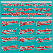 Custom Aqua Red-White Performance Vapor Golf Polo Shirt