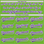 Custom Neon Green Purple-White Performance Vapor Golf Polo Shirt