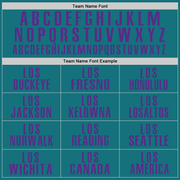 Custom Teal Purple Performance Golf Polo Shirt