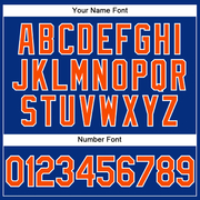 Custom Royal Orange-White Performance Vapor Golf Polo Shirt