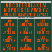 Custom Green Orange Performance Golf Polo Shirt